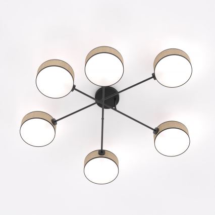 Přisazený lustr MAGA 6xE14/10W/230V béžová