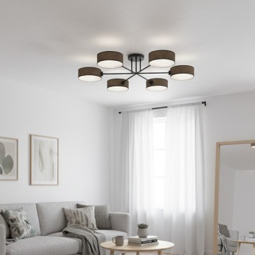 Přisazený lustr MAGA 6xE14/10W/230V hnědá