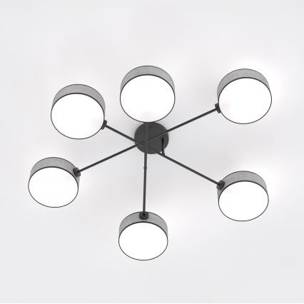 Přisazený lustr MAGA 6xE14/10W/230V šedá