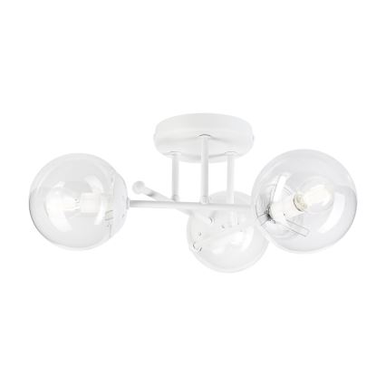 Přisazený lustr MALENA 3xE14/5W/230V bílá/čirá