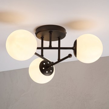 Přisazený lustr MALENA 3xE14/5W/230V hnědá/bílá