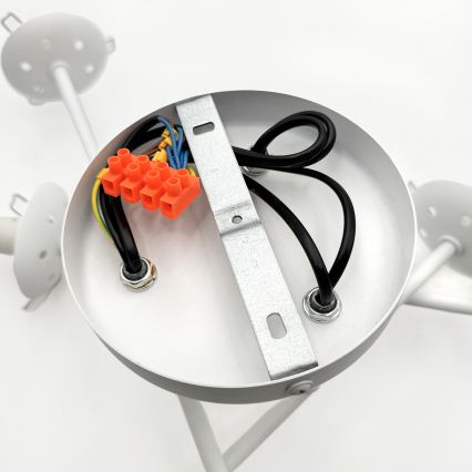 Přisazený lustr MALENA 6xE14/5W/230V bílá/čirá
