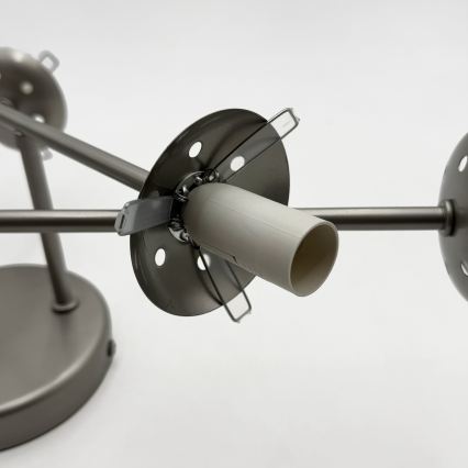 Přisazený lustr MALENA 6xE14/5W/230V matný chrom/čirá