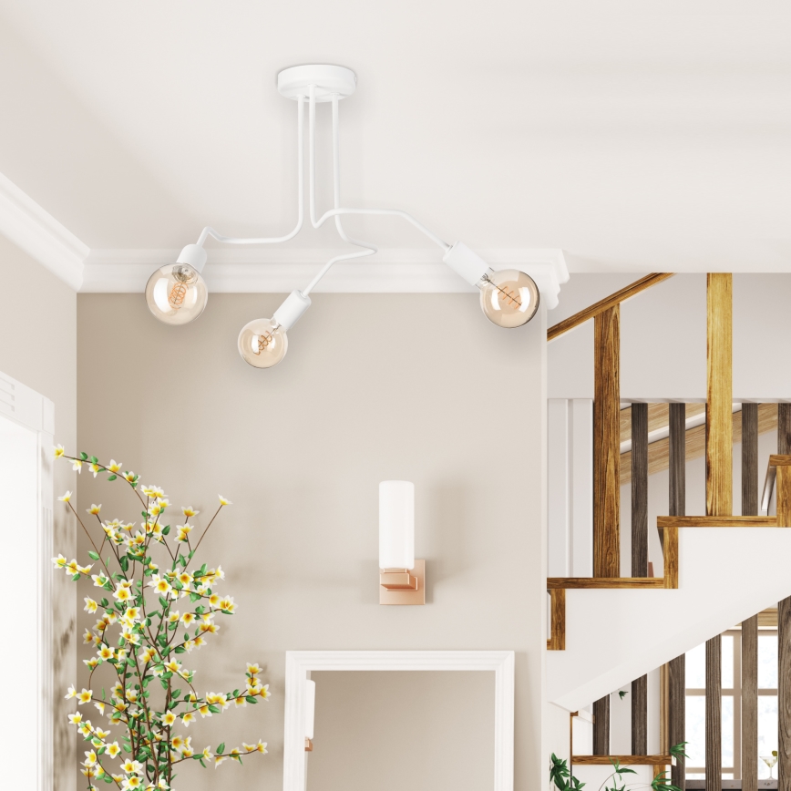 Přisazený lustr MATYLDA 3xE27/60W/230V bílá