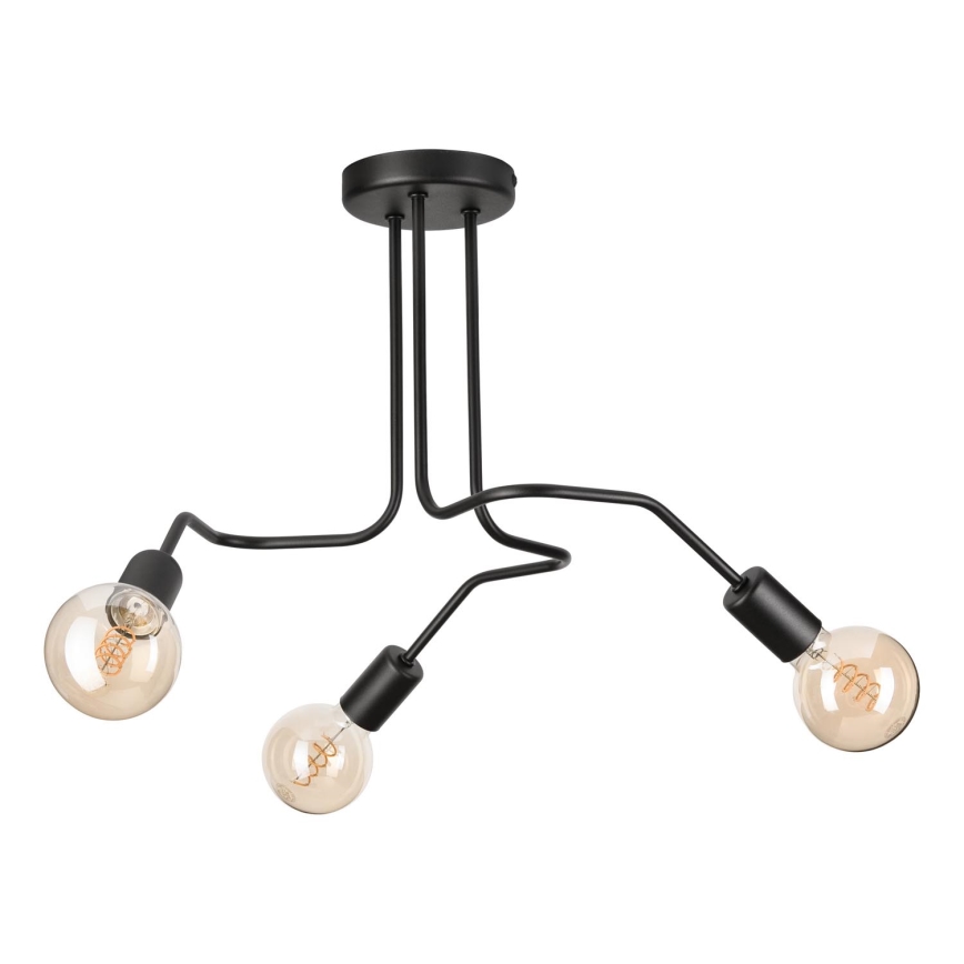 Přisazený lustr MATYLDA 3xE27/60W/230V černá
