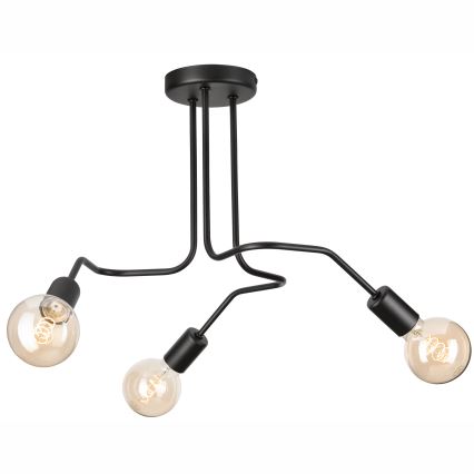 Přisazený lustr MATYLDA 3xE27/60W/230V černá