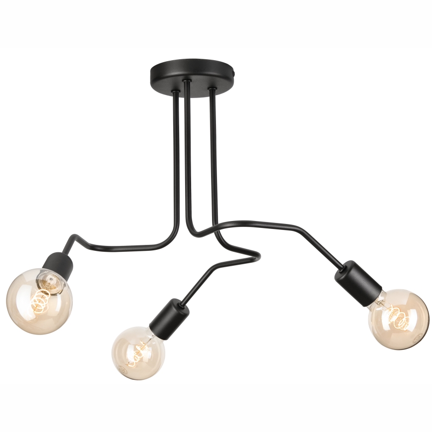 Přisazený lustr MATYLDA 3xE27/60W/230V černá