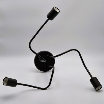Přisazený lustr MATYLDA 3xE27/60W/230V černá