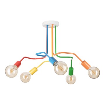 Přisazený lustr MATYLDA 5xE27/60W/230V pestrobarevná