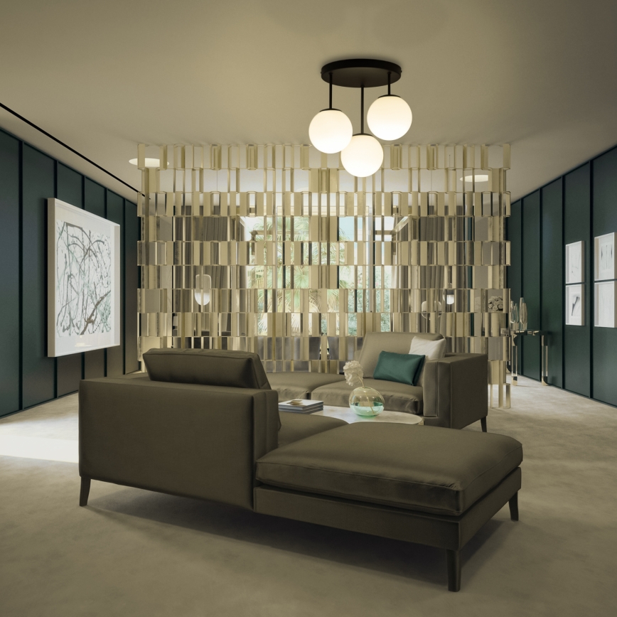 Přisazený lustr MOONLIGHT 3xE27/15W/230V černá