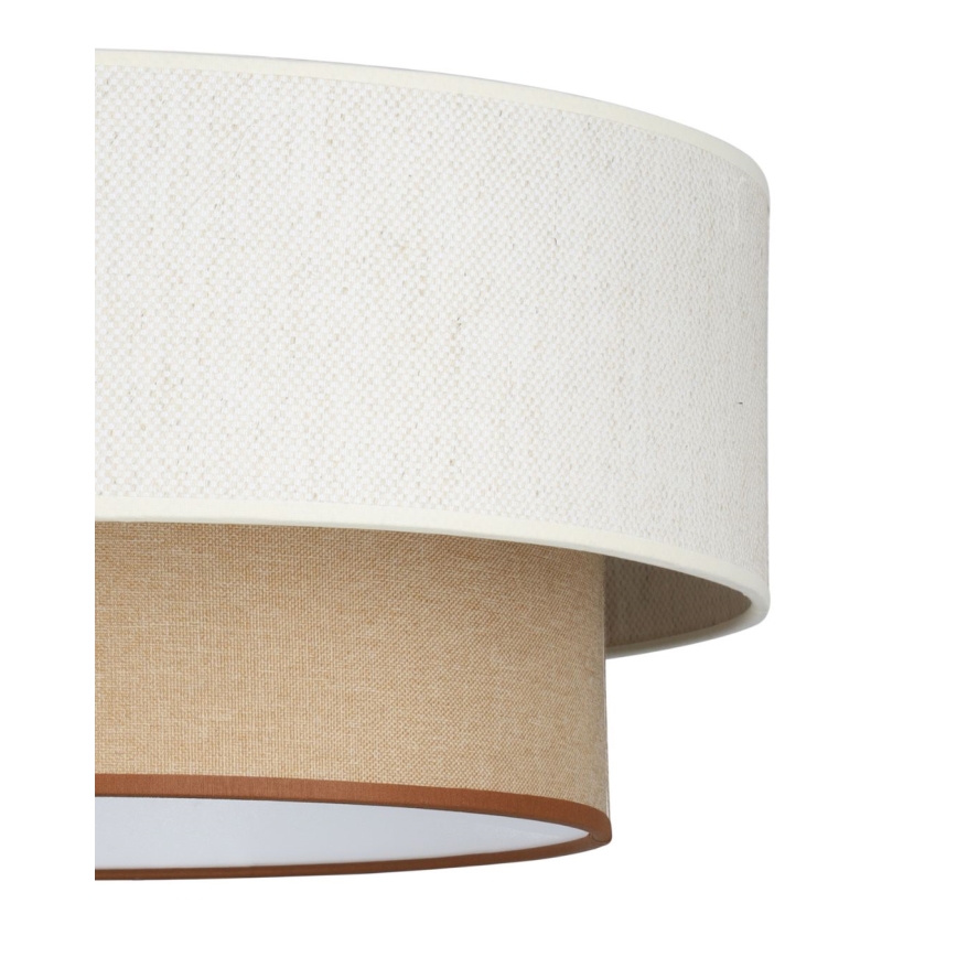 Přisazený lustr NATIA 1xE27/60W/230V bílá/hnědá