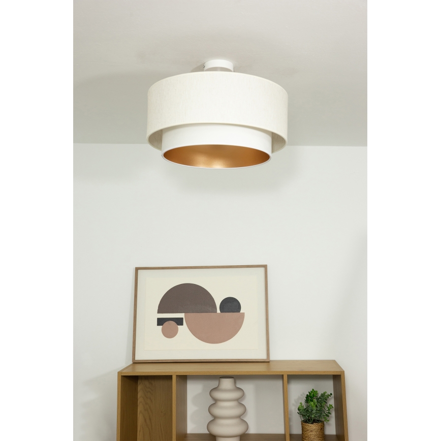 Přisazený lustr NATIA 1xE27/60W/230V bílá