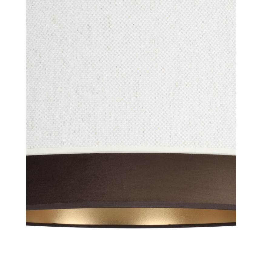 Přisazený lustr NATIA 1xE27/60W/230V pr. 45 cm bílá/hnědá