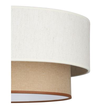 Přisazený lustr NATIA 1xE27/60W/230V pr. 45 cm bílá/hnědá