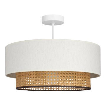 Přisazený lustr NATIA 1xE27/60W/230V pr. 45 cm bílá/hnědá