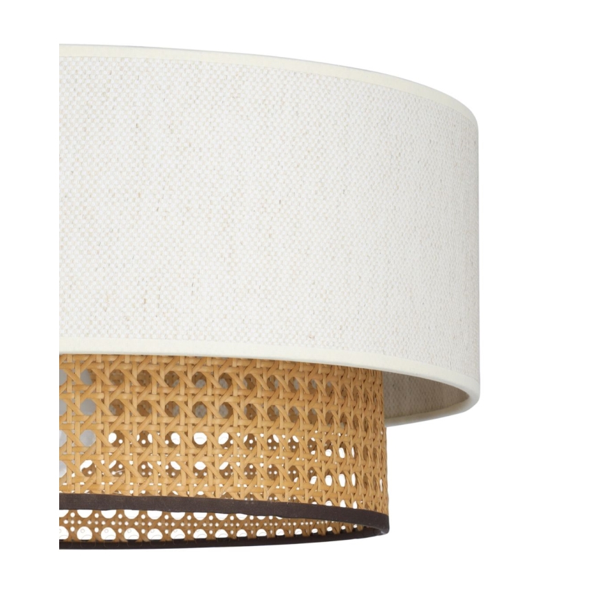 Přisazený lustr NATIA 1xE27/60W/230V pr. 45 cm bílá/hnědá