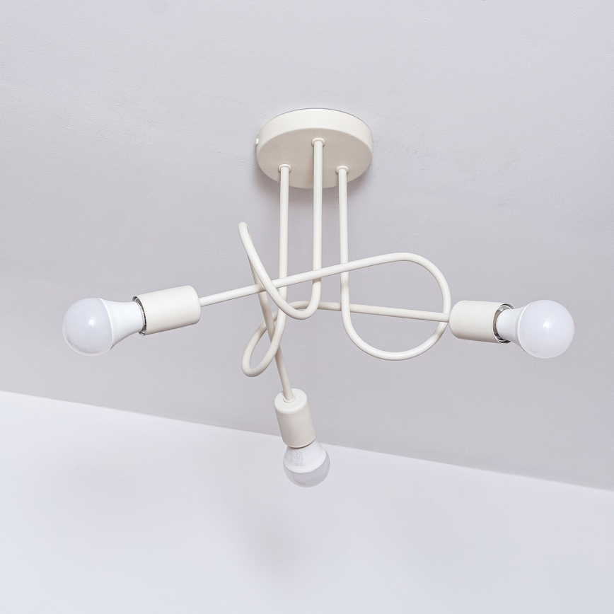 Přisazený lustr OXFORD 3xE27/15W/230V krémová