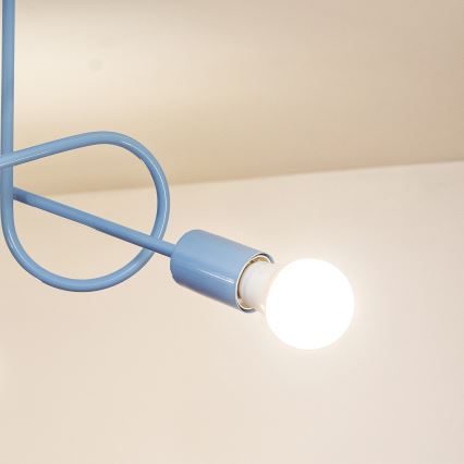 Přisazený lustr OXFORD 3xE27/15W/230V modrá