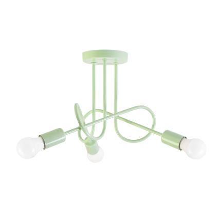 Přisazený lustr OXFORD 3xE27/15W/230V zelená