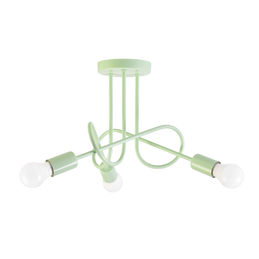 Přisazený lustr OXFORD 3xE27/15W/230V zelená