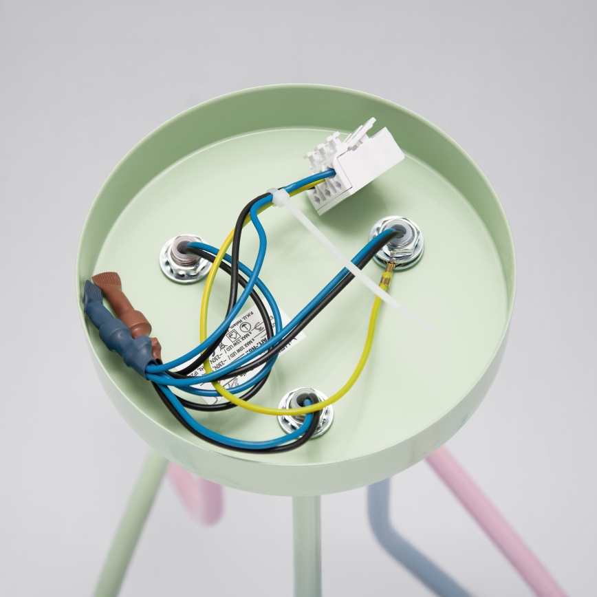 Přisazený lustr OXFORD 3xE27/15W/230V zelená/růžová/modrá