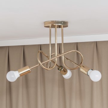 Přisazený lustr OXFORD 3xE27/15W/230V zlatá