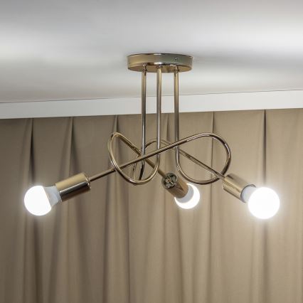 Přisazený lustr OXFORD 3xE27/15W/230V zlatá
