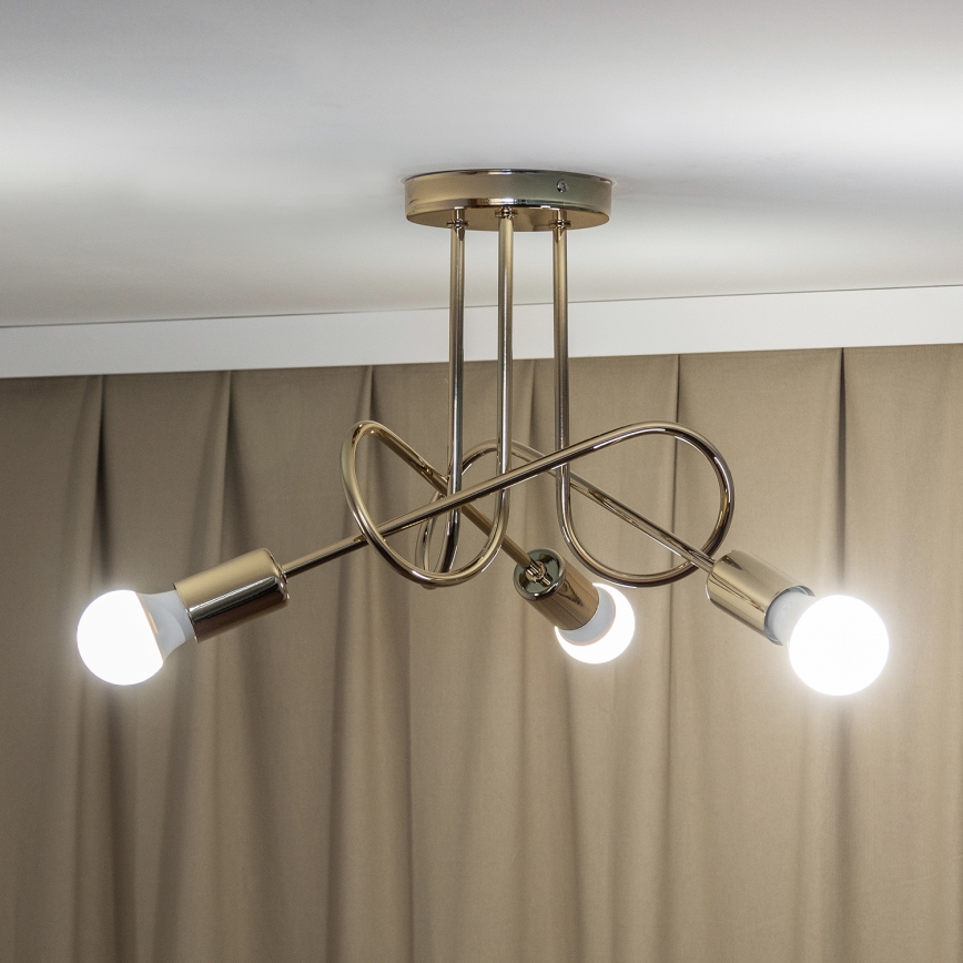Přisazený lustr OXFORD 3xE27/15W/230V zlatá