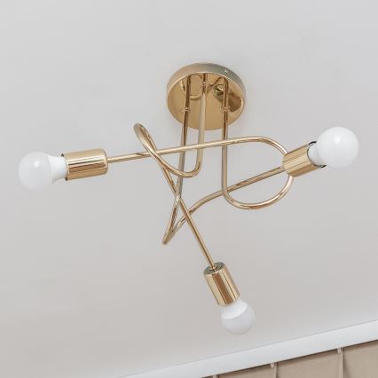 Přisazený lustr OXFORD 3xE27/15W/230V zlatá