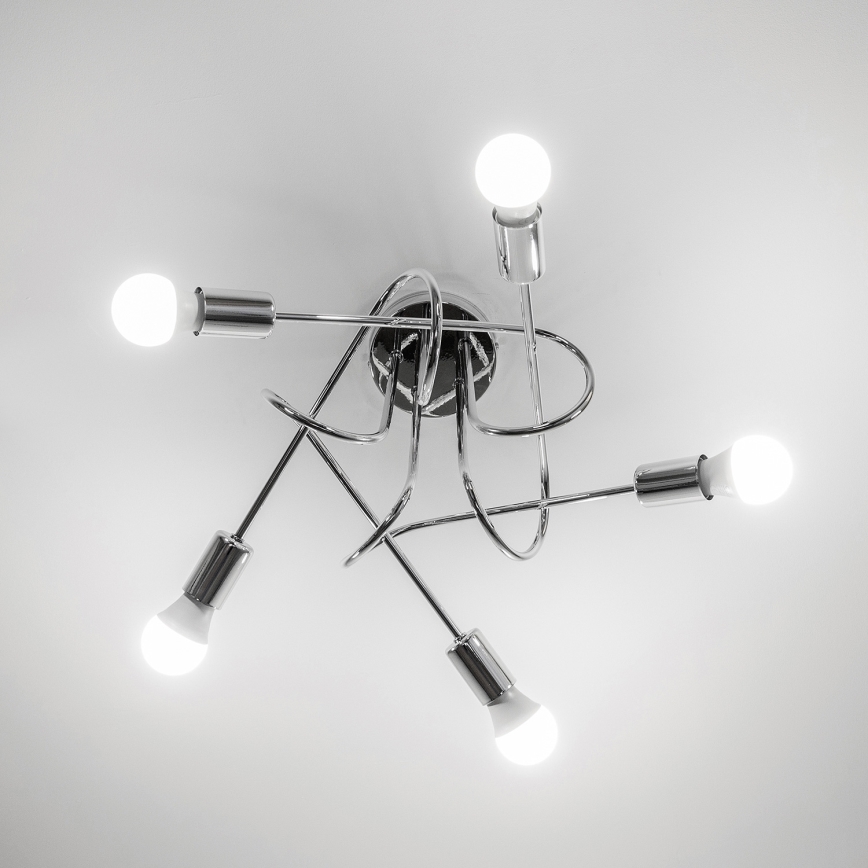 Přisazený lustr OXFORD 5xE27/15W/230V lesklý chrom