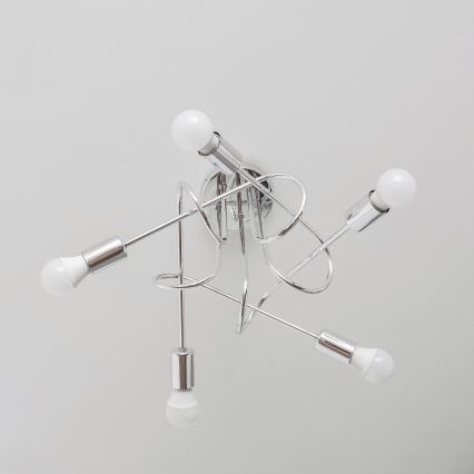 Přisazený lustr OXFORD 5xE27/15W/230V lesklý chrom