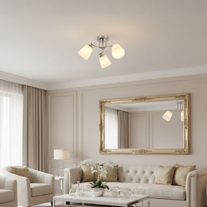 Přisazený lustr PAFOS 3xE27/15W/230V lesklý chrom