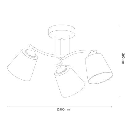 Přisazený lustr PAFOS 3xE27/15W/230V lesklý chrom