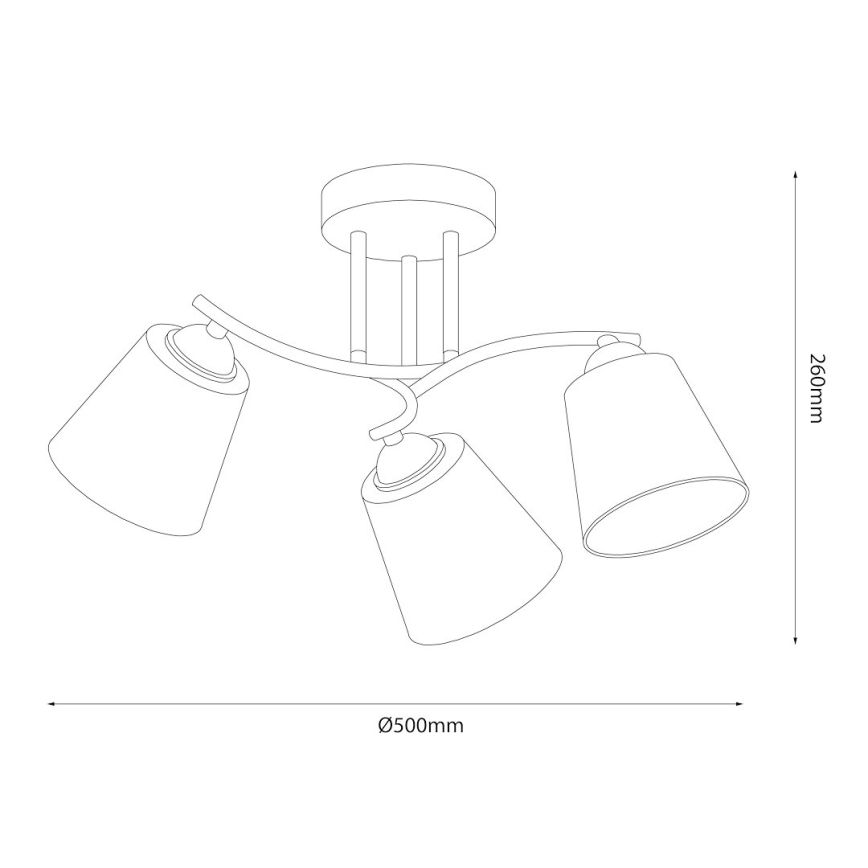 Přisazený lustr PAFOS 3xE27/15W/230V lesklý chrom