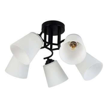 Přisazený lustr PAFOS 5xE27/15W/230V černá