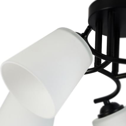 Přisazený lustr PAFOS 5xE27/15W/230V černá