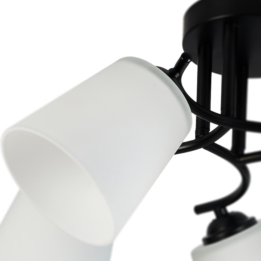 Přisazený lustr PAFOS 5xE27/15W/230V černá