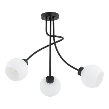 Přisazený lustr PLENA 3xE27/15W/230V černá