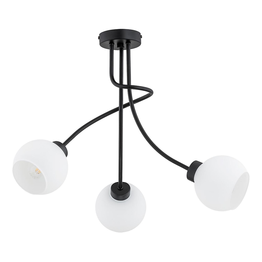 Přisazený lustr PLENA 3xE27/15W/230V černá