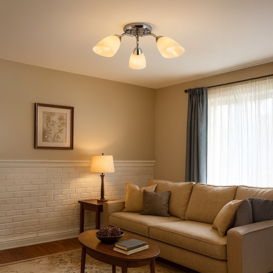 Přisazený lustr PORTOS 3xE14/10W/230V lesklý chrom