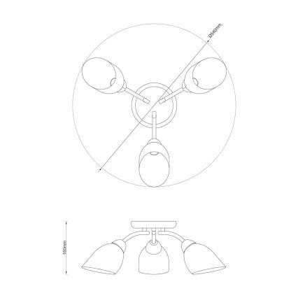 Přisazený lustr PORTOS 3xE14/10W/230V lesklý chrom