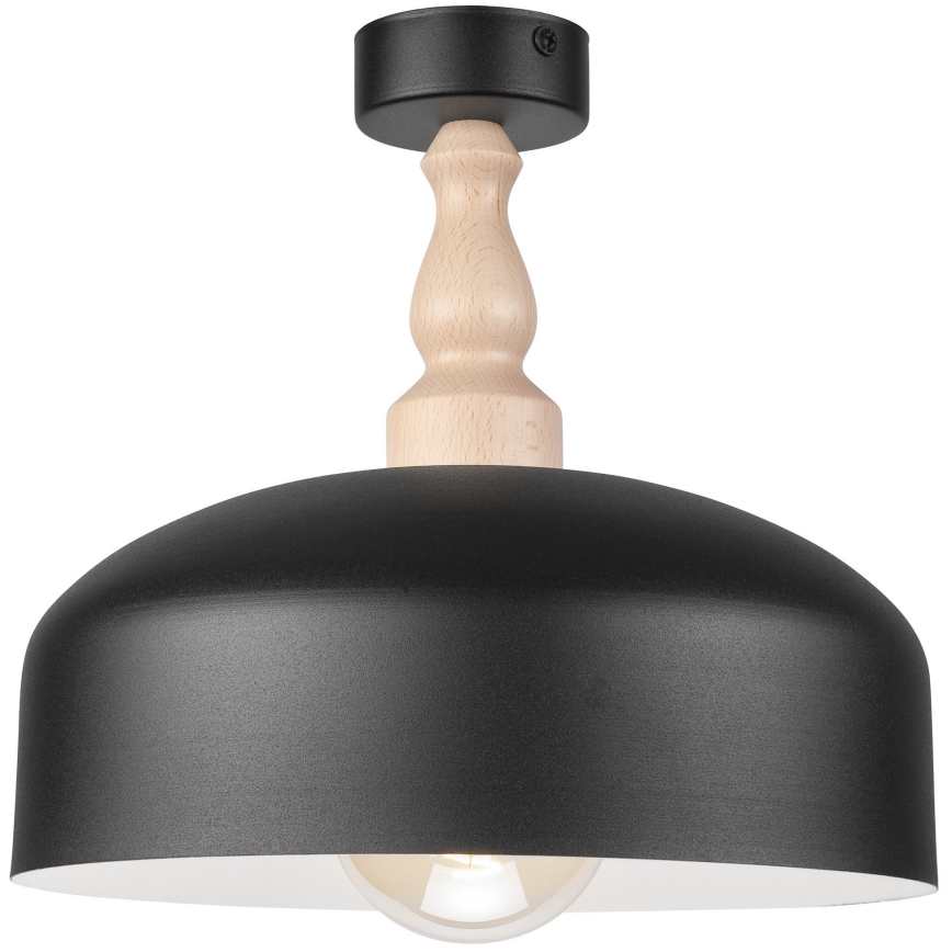 Přisazený lustr RINA 1xE27/15W/230V černá/buk
