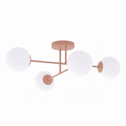 Přisazený lustr ROMA 4xE14/10W/230V růžová