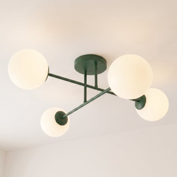 Přisazený lustr ROMA 4xE14/10W/230V zelená