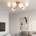 Přisazený lustr ROMA 6xE14/10W/230V růžová