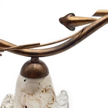 Přisazený lustr ROZETA 3xE14/40W/230V bronzová