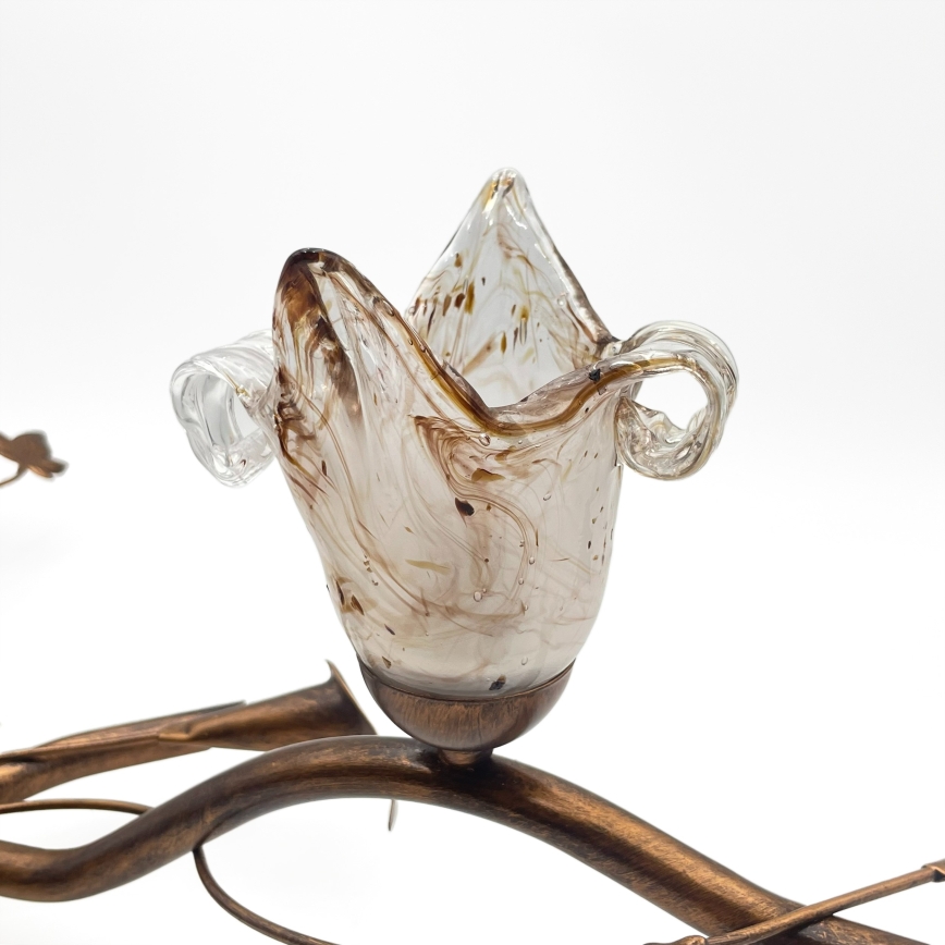 Přisazený lustr ROZETA 4xE14/40W/230V bronzová