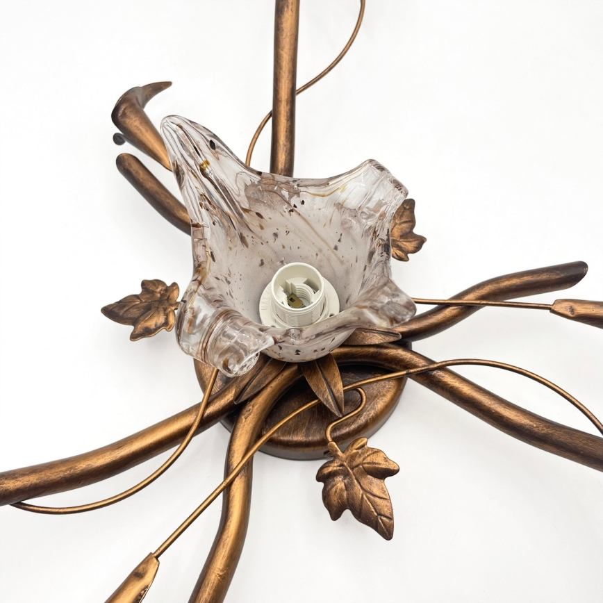 Přisazený lustr ROZETA 4xE14/40W/230V bronzová