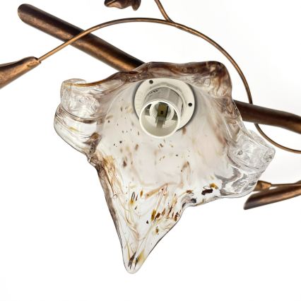 Přisazený lustr ROZETA 4xE14/40W/230V bronzová