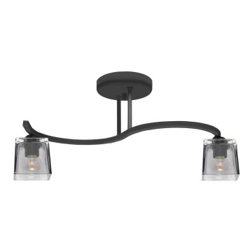 Přisazený lustr SANTOS 2xE27/15W/230V černá